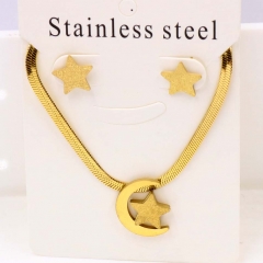 Stainless steel jewelry Necklace Earrings set Wholesale