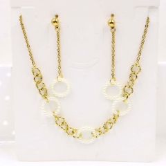 Stainless steel jewelry Necklace Earrings set Wholesale