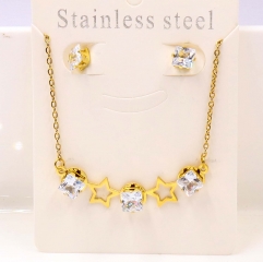 Stainless steel jewelry Necklace Earrings set Wholesale