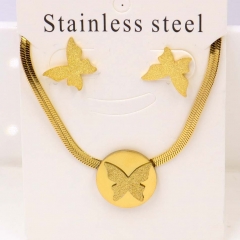 Stainless steel jewelry Necklace Earrings set Wholesale