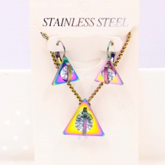 Stainless steel jewelry Necklace Earrings set Wholesale
