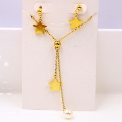 Stainless steel jewelry Necklace Earrings set Wholesale