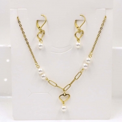 Stainless steel jewelry Necklace Earrings set Wholesale
