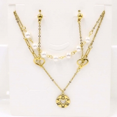 Stainless steel jewelry Necklace Earrings set Wholesale