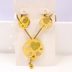 Stainless steel jewelry Necklace Earrings set Wholesale