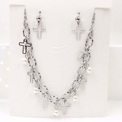 Stainless steel jewelry Necklace Earrings set Wholesale