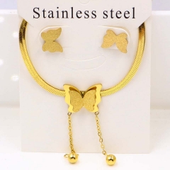 Stainless steel jewelry Necklace Earrings set Wholesale
