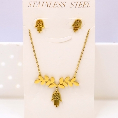 Stainless steel jewelry Necklace Earrings set Wholesale