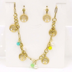 Stainless steel jewelry Necklace Earrings set Wholesale