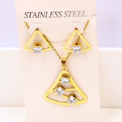 Stainless steel jewelry Necklace Earrings set Wholesale
