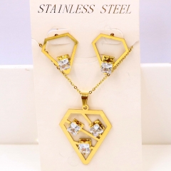 Stainless steel jewelry Necklace Earrings set Wholesale