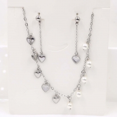 Stainless steel jewelry Necklace Earrings set Wholesale