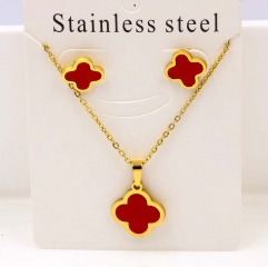 Stainless steel jewelry Necklace Earrings set Wholesale