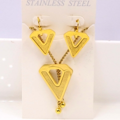 Stainless steel jewelry Necklace Earrings set Wholesale