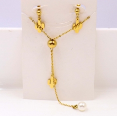 Stainless steel jewelry Necklace Earrings set Wholesale