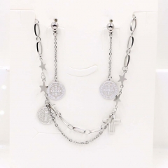 Stainless steel jewelry Necklace Earrings set Wholesale