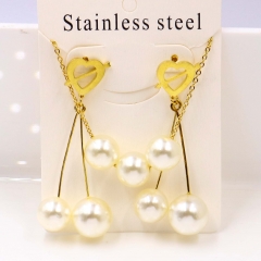 Stainless steel jewelry Necklace Earrings set Wholesale