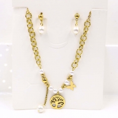 Stainless steel jewelry Necklace Earrings set Wholesale