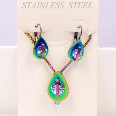 Stainless steel jewelry Necklace Earrings set Wholesale