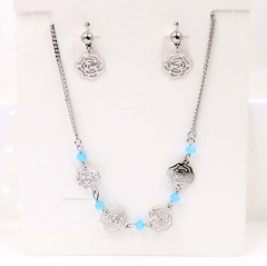 Stainless steel jewelry Necklace Earrings set Wholesale