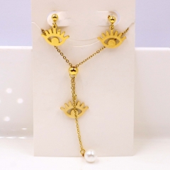 Stainless steel jewelry Necklace Earrings set Wholesale