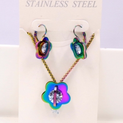 Stainless steel jewelry Necklace Earrings set Wholesale