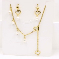 Stainless steel jewelry Necklace Earrings set Wholesale