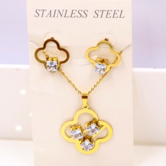 Stainless steel jewelry Necklace Earrings set Wholesale