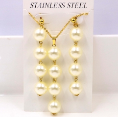 Stainless steel jewelry Necklace Earrings set Wholesale