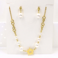 Stainless steel jewelry Necklace Earrings set Wholesale