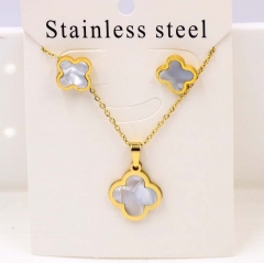 Stainless steel jewelry Necklace Earrings set Wholesale