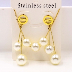Stainless steel jewelry Necklace Earrings set Wholesale