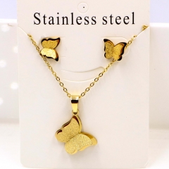 Stainless steel jewelry Necklace Earrings set Wholesale