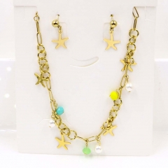 Stainless steel jewelry Necklace Earrings set Wholesale