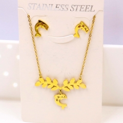 Stainless steel jewelry Necklace Earrings set Wholesale