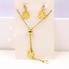 Stainless steel jewelry Necklace Earrings set Wholesale