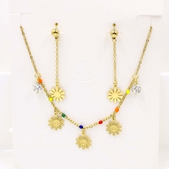 Stainless steel jewelry Necklace Earrings set Wholesale