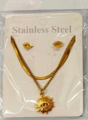 Stainless steel copper jewelry Necklace Earrings set Wholesale