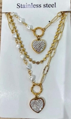 Stainless steel copper jewelry Necklace bracelet set Wholesale