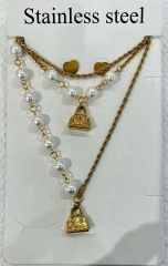 Stainless steel copper jewelry Necklace Earrings set Wholesale