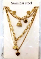 Stainless steel copper jewelry Necklace Earrings set Wholesale