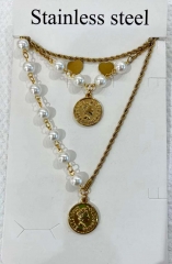Stainless steel copper jewelry Necklace Earrings set Wholesale