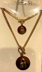 Stainless steel copper jewelry Necklace bracelet set Wholesale