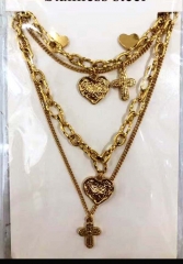 Stainless steel copper jewelry Necklace Earrings set Wholesale