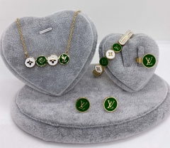 Stainless steel jewelry Necklace Earrings Ring bracelet set Wholesale
