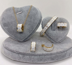 Stainless steel jewelry Necklace Earrings Ring bracelet set Wholesale
