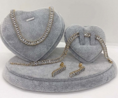 Stainless steel jewelry Necklace Earrings Ring bracelet set Wholesale