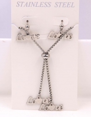 Stainless steel jewelry Necklace Earrings set Wholesale