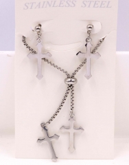 Stainless steel jewelry Necklace Earrings set Wholesale