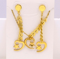Stainless steel jewelry Necklace Earrings set Wholesale